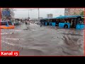 Strong flooding in Moscow – Streets and roads submerge under water