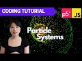 p5.js Coding Tutorial | Basics of Particle Systems