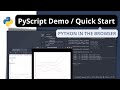PyScript Demo / Tutorial | End-to-end PyScript Tutorial #1