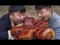 8 ponds of streaky meat to make a luxurious Dongpo meat,It's delicious to eat full of fat meat!