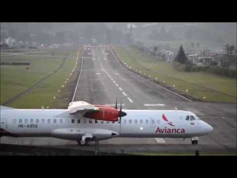 ATR72 600 Landing in Lukla of Colombia HD 1080p 