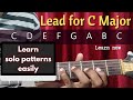 Learn guitar lead for C Chord | 4 basic lead patterns to play solo in C Major | Guitar solo lesson