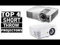 ✅Best 4 Ultra Short Throw Projectors of 2024 (Including 4K Laser Models)!