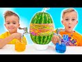Vlad and Niki have fun with Mom - collection kids video with toys
