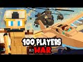 100 Players Simulate WAR in Minecraft...