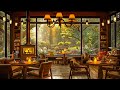 Spring Coffee Shop Ambience & Smooth Jazz Music 🌺 Relaxing Jazz Background Music to Study, Work