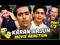 KARAN ARJUN Movie Reaction Part (1/3)! | Shah Rukh Khan | Salman Khan | Rakhee Gulzar