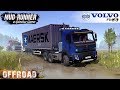 Spintires: MudRunner - VOLVO FMX 6X6 Pulls Out of The Ditch Stuck Gasoline Tank Truck