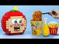 LEGO Spicy Korean Noodles and Fast Food - Lego In Real Life | Bricks World ASMR Animation
