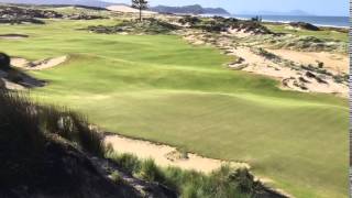The short par 4 seventh hole at Tara Iti GC, New Zealand