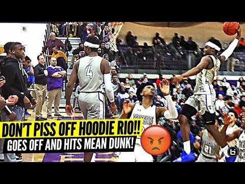 DON T PISS OFF HOODIE RIO RESPONDS TO TRASH TALKER AND HITS THE MEANEST DUNK 
