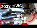 How to Install 2022 Honda Civic HPD Spoiler Wing | Front Lip | Honda Performance Development