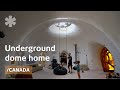 Underground dome house of the family who led geese to fly home
