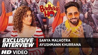 Exclusive Interview Ayushmann Khurrana Sanya Malhotra Badhaai Ho Exclusive Interview Ayushmann Khurrana Sanya Malhotra Badhaai Ho