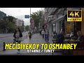 İstanbul Turkiye Mecidiyekoy to Osmanbey Walking Tour [4K Ultra HD/60fps]