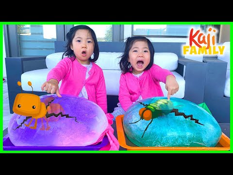 Giant Ice Balloons Melting Animals Easy DIY Science Experiments for kids 