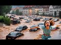 Germany is sinking! Hundreds of cars and houses are underwater after a river flood in Bisingen