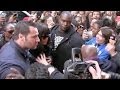 REALLY CRAZY - RIHANNA almost crushed by a sea of fans while entering her hotel in Paris !!!