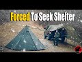 Rain, Storms and Snow - Forced to Seek Shelter - Storm Camping Adventure
