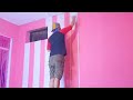 How to paint a line pattern wall