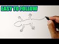 How to draw a lizard | EASY TO FOLLOW
