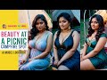 Beautiful Plus Size Indian Girl in Picnic Campfire Spot | AI Model Lookbook #aiphotos #aiphotography