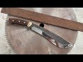 Craft a khukuri knife from a piece of rusted steel