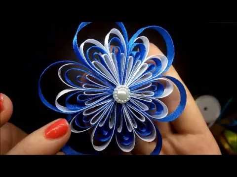 Канзаши с узкой ленты Канзаши с узкой ленты