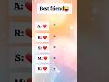 select your best friend name first letter || #shorts #love #viral
