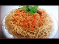 Μακαρόνια ολικής με κιμά σόγιας! | Whole grain spaghetti with minced soy! | Maria's Greek Food.