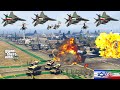 Irani Fighter Jets, Drone & Helicopter Attack on Israeli Army Oil Supply Convoy in Jerusalem - GTA v