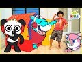 Download Ryan Pretend Play hide and Seek in Playhouse with Combo Panda Alpha Lexa and Big Gil! mp4 3gp mp3 videos - waplic