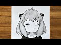 How to Draw Anya Forger - (Spy × Family) || How to draw anime step by step || Easy anime drawing