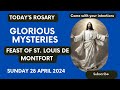 HOLY ROSARY FOR SUNDAY 🙏Today’s rosary April 28, 2024| -Daily Virtual Rosary Glorious Mysteries