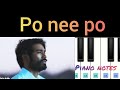 po nee po from 3 #pianonotes #perfectpiano #walkband #three #dhanush #anirudh #poneepo #piano #notes