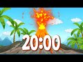 20 Minute Timer VOLCANO Explosion 🌋 Countdown with sounds