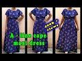 A-Line Cape Maxi Dress Cutting and Stitching in Tamil Very Easy Method | Thaiyal tamilil