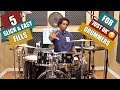 5 Slick & Easy Fills For 'Just OK' Drummers - Practice Aid Video!