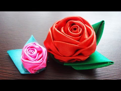 Атласная роза своими руками 20