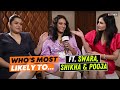 Who's Most Likely To Ft. Swara Bhasker, Shikha Talsania & Pooja Chopra | Jahaan Chaar Yaar