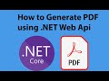 PDF Generation with Web API in .NET Core 7: Complete Tutorial
