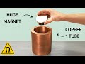 Defying Gravity - HUGE Neodymium Magnet vs Copper Tube Experiment - The Power of Lenz's Law!