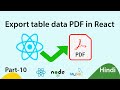 Export table data print and PDF in react js