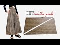 Very Easy Culottes Pants Cutting and Stitching | Palazzo Skirt Pants Tutorial with Cut-out Detail