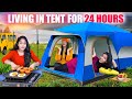 LIVING IN ONE TENT FOR 24 HOURS CHALLENGE 🤩 | PULLOTHI