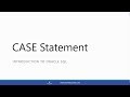 The CASE Statement (Introduction to Oracle SQL)