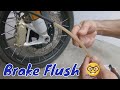 Brake flush system on a BMW Motorcycle