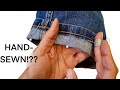 HAND SEWING a Jeans Hem - Keeping the Original Hem!