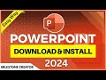 How To Download & Install Microsoft PowerPoint In PC [ Latest-2024 ] 🔥