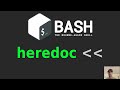 Output, Assign, Pipe and Redirect a Heredoc in a Shell Script